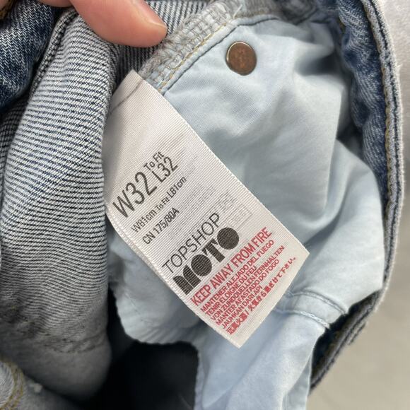 Topshop Moto Light Wash Straight Leg Jeans W32 L32 - Picture 5 of 6